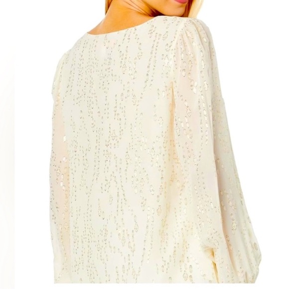 NWT Lilly Pulitzer Idina Tunic Coconut White Gold Large - Picture 2 of 7